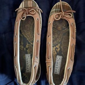 Sperry Top Sider Plaid Bow Slip On Ballet Flats